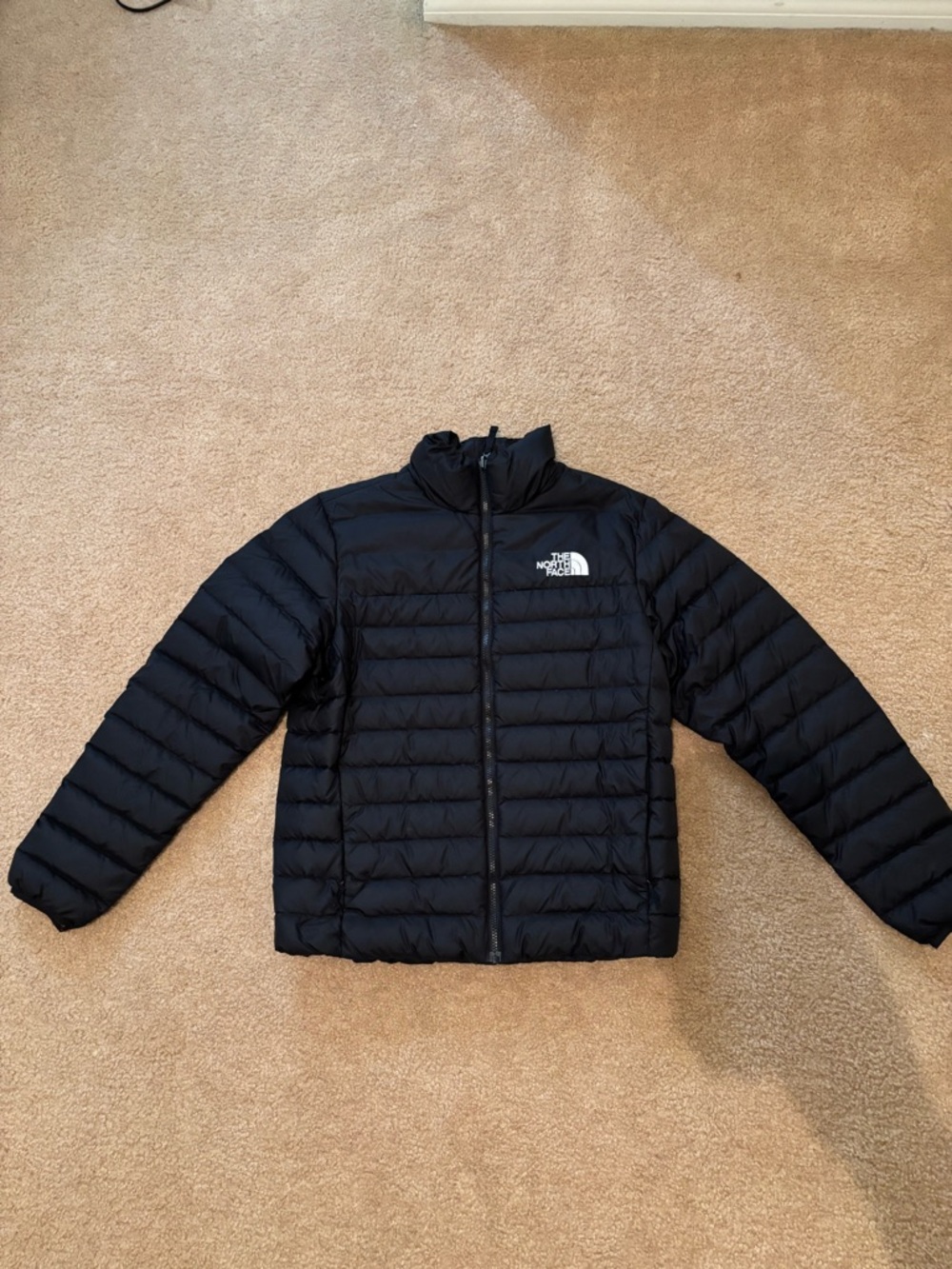 The North Face Black Insulated Jacket with Logo Tag